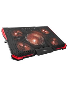 Охлаждающая подставка для ноутбука 19 CMLS k330 вентилятор 1х140 4х80мм красная подсветка пластик че Crown