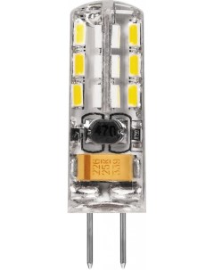 Лампа светодиодная G4, JC, 12В, 2Вт, 170лм, 6400K/холодный, 80 Ra, FERON LB-420 (25859) Feron