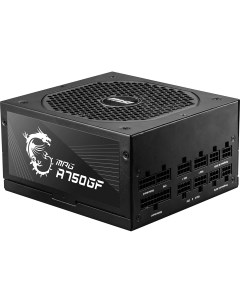 Блок питания 750 Вт ATX MPG A750GF, 140 мм, 80 Plus Gold Msi