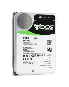 Жесткий диск HDD 22Tb Exos X22 3 5 7 2K 512Mb 512e SATA3 ST22000NM001E Seagate