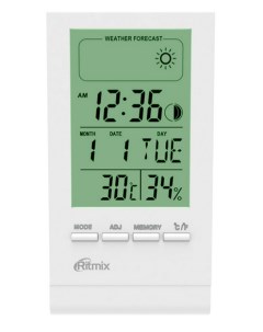 Метеостанция температура в помещении влажность в помещении белый CAT 040 Ritmix