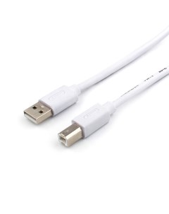 Кабель USB 2 0 Am USB 2 0 Bm ферритовый фильтр 1 8м белый AT3795 AT3795 Atcom