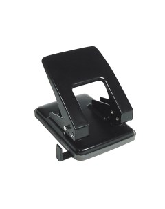 Дырокол 40 листов, 2 отверстия 5.5мм, линейка, черный, Quadro 4669 (4669) Erich krause