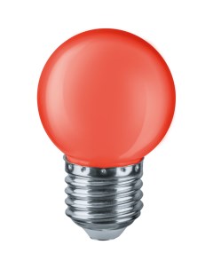 Лампа светодиодная E27 шар G45 1Вт красный 71 827 NLL G45 1 230 R E27 19804 Navigator