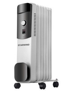 Обогреватель масляный 1 5кВт до 20м секций 7 термостат регулировка температуры механическое управлен Starwind