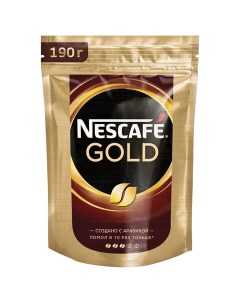 Кофе растворимый Gold 190 г мягкая упаковка молотый в растворимом сублимированный 12403031 Nescafe