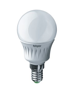 Лампа светодиодная E14 шар G45 5 Вт 2700 K теплый свет 375лм NLL P G45 5 230 2 7K E14 94476 18857 Navigator