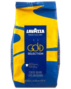 Кофе в зернах Gold Selection 1 кг средняя обжарка смесь арабики и робусты 4320 Lavazza