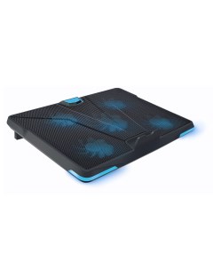 Охлаждающая подставка для ноутбука 19 CMLS 131 вентилятор 1х110 4х85 синяя подсветка пластик черный  Crown