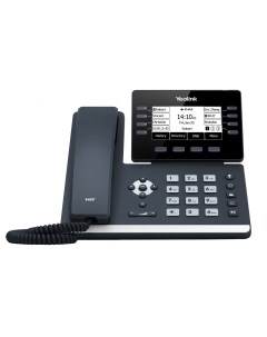 VoIP телефон SIP T53 12 SIP аккаунтов монохромный дисплей PoE черный без БП Yealink
