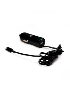 Автомобильное зарядное устройство IQ CC01 B 2xUSB 2 1А кабель Lightning 8 pin черный Iqfuture
