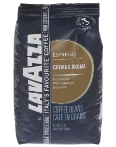 Кофе в зернах Crema E Aroma Espresso 1 кг средняя обжарка смесь арабики и робусты 2490 Lavazza