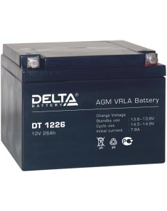Аккумуляторная батарея для ОПС Delta DT DT 1226 12V 26Ah Delta battery