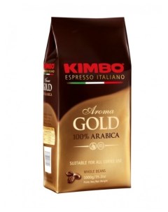 Кофе в зернах Aroma Gold Arabica 1 кг средняя обжарка 100 арабика Kimbo