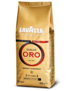 Кофе в зернах Qualita Oro 250 г средняя обжарка 100 арабика 2051 Lavazza