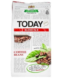 Кофе в зернах Blend 8 800 г средняя обжарка 100 арабика ТО80004003 Today