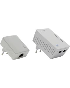 Комплект адаптеров Powerline Wi Fi TL WPA4220KIT 802 11n 300 Мбит с 2x100 Мбит сек Tp-link
