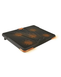 Охлаждающая подставка для ноутбука 19 CMLS 133 вентилятор 110 оранжевая подсветка пластик черный Crown