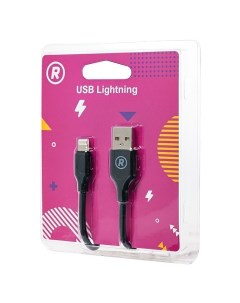 Кабель Lightning 8 pin USB 1м черный RC L02 black 102053 Rockbox