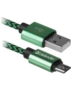 Кабель USB2 0 Am microUSB 1m зеленый 87804 Defender