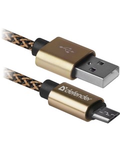 Кабель USB2 0 Am microUSB 1m золотистый 87800 Defender