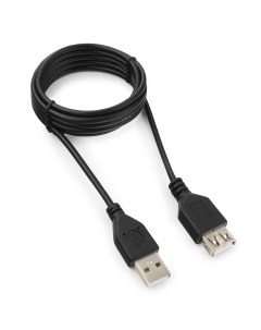 Кабель USB 2 0 AM USB 2 0 AF 1 8m черный GCC USB2 AMAF 1 8M Гарнизон