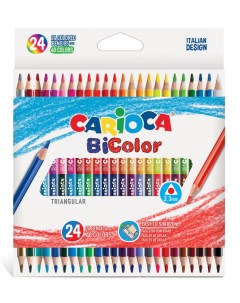Набор цветных карандашей Bicolor круглые 24 шт 43031 Carioca