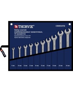 Набор ключей комбинированных трещоточных предметов в наборе 10шт Cr V ключи комбинированные 10шт сум Thorvik