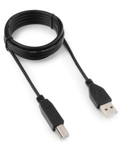 Кабель USB 2 0 AM USB 2 0 BM 1 8m черный GCC USB2 AMBM 1 8M Гарнизон