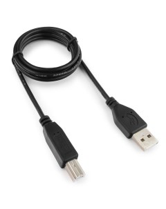 Кабель USB 2 0 AM USB 2 0 BM 1m черный GCC USB2 AMBM 1M Гарнизон