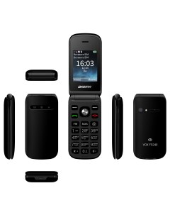 Мобильный телефон VOX FS240 2 44 320x240 TFT MTK6261D BT 1xCam 2 Sim 840mAh micro USB черный VT2074M Digma