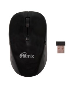 Мышь беспроводная RMW 111 Black USB 2000dpi оптическая светодиодная USB черный Ritmix