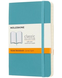 Блокнот CLASSIC SOFT 90x140мм линейка 96 листов голубой QP611B35 Moleskine
