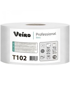 Бумага туалетная Professional T2 Basic слоев 1 длина 200м 12шт T102 Veiro