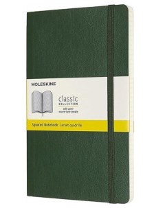 Блокнот CLASSIC SOFT 130х210мм клетка 96 листов зеленый QP617K15 Moleskine