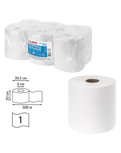 Полотенца бумажные Universal White M2 слоев 1 длина 300м белый 6шт 112506 Laima