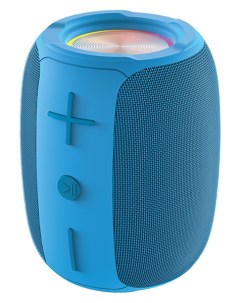 Портативная акустика Battery Beats 5 Вт FM AUX microSD Bluetooth подсветка синий 33038 Qumo