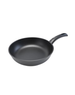 Сковорода Литая Комфортная 22 см алюминий антипригарное покрытие черный без крышки НМП7222К Нева металл посуда