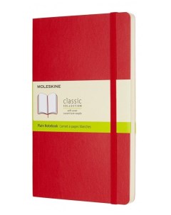 Блокнот CLASSIC SOFT 130х210мм без линовки 96 листов красный QP618F2 Moleskine