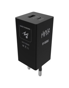 Сетевое зарядное устройство HP WC004 30W 1USB USB type C Quick Charge PD 3A черный Hiper