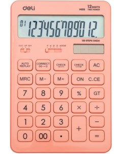 Калькулятор настольный Touch EM01541 12 разрядный двухстрочный экран красный 1176699 Deli