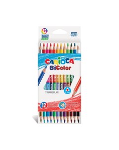 Набор цветных карандашей Bicolor трехгранные 12 шт 42991 Carioca