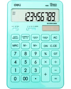 Калькулятор настольный Touch EM01531 12 разрядный двухстрочный экран голубой 1176693 Deli
