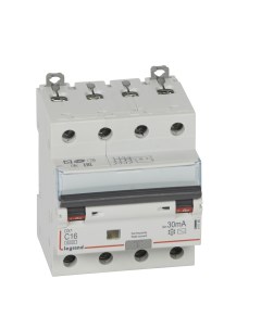 Выключатель автоматический дифференциального тока DX3 АВДТ 4P C 16А AC 30мА 411186 Legrand