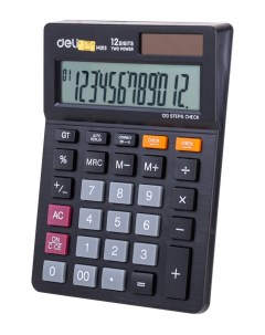 Калькулятор настольный EM01320 12 разрядный однострочный экран черный 1187623 Deli