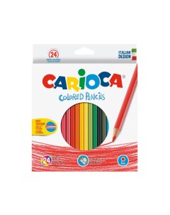 Набор цветных карандашей шестигранные 24 шт 40381 Carioca