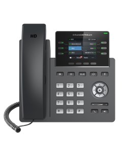 VoIP телефон GRP2613 6 линий 3 SIP аккаунта цветной дисплей PoE черный Grandstream