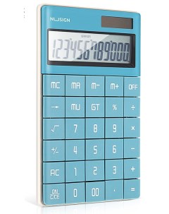 Калькулятор настольный Nusign ENS041blue 12 разрядный однострочный экран синий 1617354 Deli