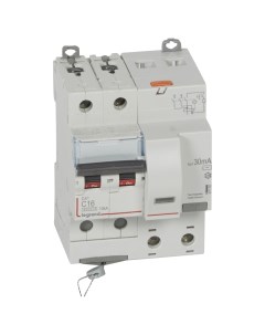 Выключатель автоматический дифференциального тока DX3 АВДТ 2P C 16А AC 30мА 411158 Legrand
