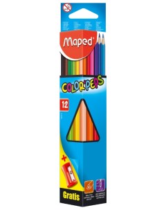 Набор цветных карандашей Color Peps трехгранные 12 шт 183213 Maped